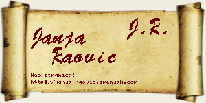 Janja Raović vizit kartica